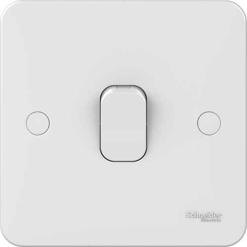 Schneider Lisse - 2-way plate switch - 1 gang - 20AX - white GGBL101220S