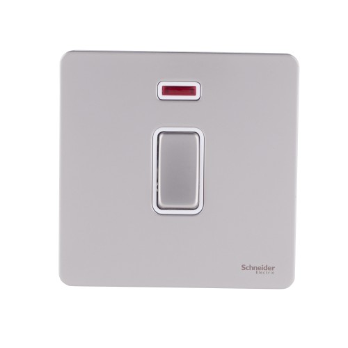 Schneider Ultimate Screwless flat plate - 2-pole switch - 1 gang - pearl nickel GU4431WPN