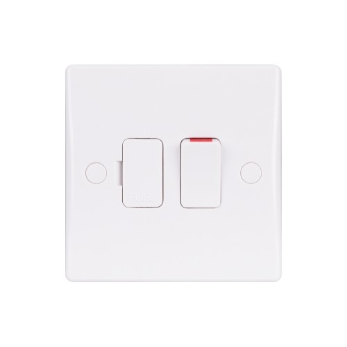 Schneider Ultimate Slimline - switched fused connection - white GU5013