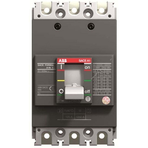 ABB Moulded Case Circuit Breaker, 3 Pole, 25kA, 32A, 550VAC, Grey - A1C-MCCB-32A-3P-25kA 