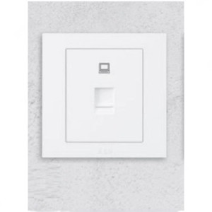 ABB Telephone Socket, Kalo, 1 Gang, CAT 6, RJ45 - BH333