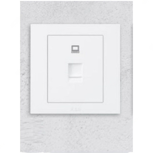 ABB Telephone Socket, Kalo, 1 Gang, CAT 6, RJ45 - BH333