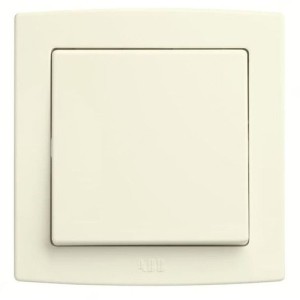 ABB Electrical Switch, Concept BS, 1 Gang, 1 Way, 250V, 10A, Ivory White - AC101-82