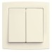 ABB DP Switch With 'ON' Mark, Concept BS, 2 Gang, 1 Way, 250V, 20A, Ivory White - AC113-82