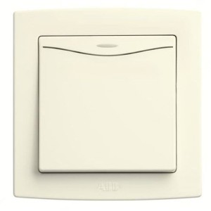 ABB DP Switch With LED and 'ON' Mark, Concept BS, 1 Gang, 1 Way, 250V, 20A, Ivory White - AC171-82