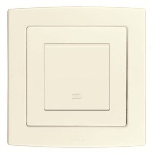 ABB DP Switch With Neon LED, Concept BS, 1 Gang, 250V, 32A, Ivory White - AC176-82