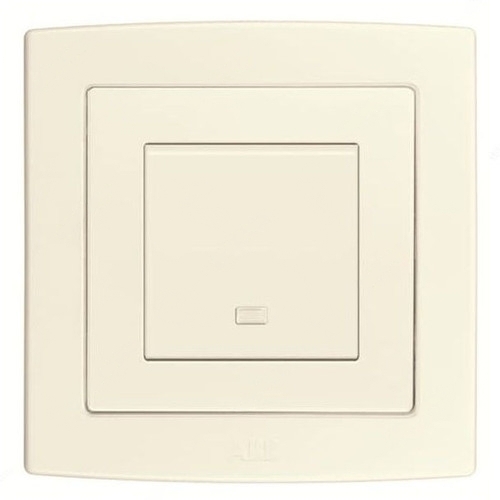 ABB DP Switch With Neon LED, Concept BS, 1 Gang, 250V, 32A, Ivory White - AC176-82