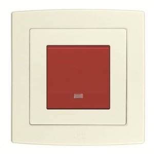 ABB DP Switch With LED, Concept BS, 250V, 45A, Ivory White - AC177-82