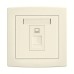 ABB Telephone Socket, Concept BS, 1 Gang, CAT 6 UTP, RJ45, Ivory White - AC333-82