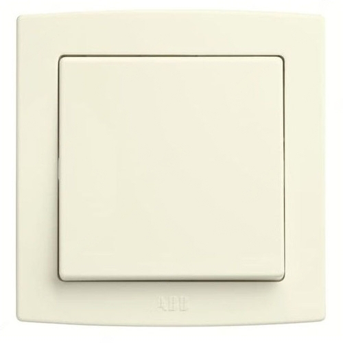 ABB Push Button Switch, Concept BS, 1 Gang, 1 Way, 250V, 10A, Ivory White - AC430-82