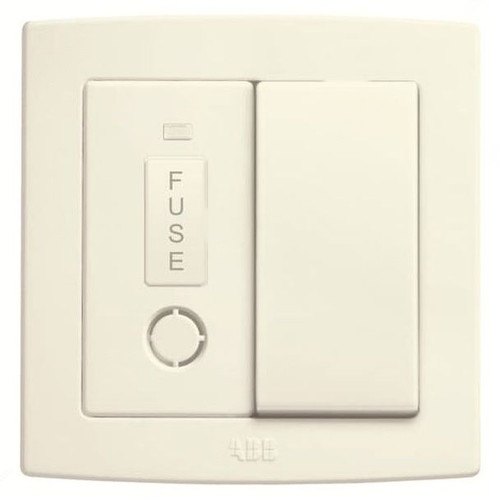 ABB Switched Fused Connection Unit With Neon LED, Concept BS, 13A, Ivory White - AC507-82