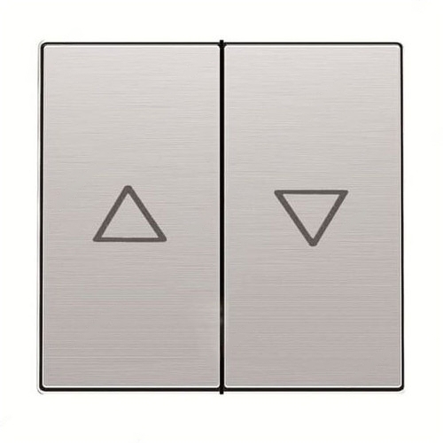 ABB Blind Control Switch With LED, Millenium, 16A, Stainless Steel - AM11844-ST