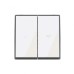 ABB Blind Control Switch With LED, Millenium, 16A, White Glass -AM11844-WG