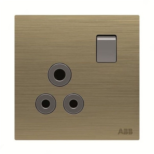 ABB Dual Pole Switch Socket, Millenium, 1 Gang, 13A - AM20986-AG