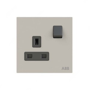 ABB Single Pole Switched Socket, Millenium, 1 Gang, 1P, 13A, Dune Sand - AM23386-DU