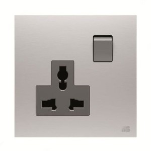 ABB Switch Socket, Millenium, 1 Gang, 13A - AM29486-ST