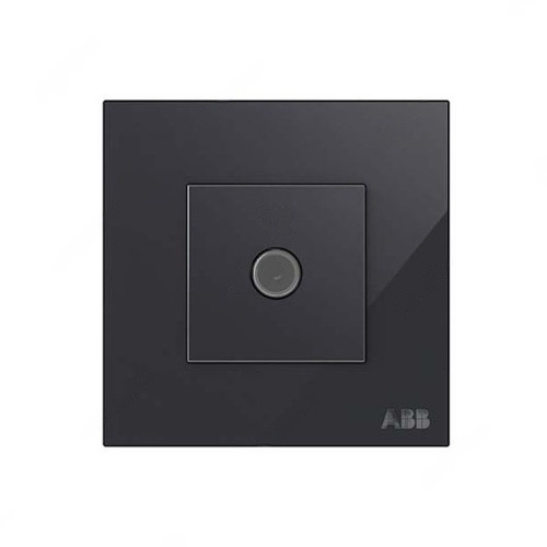 ABB TV Socket, Millenium, 1 Gang, Black Glass - AM30144-BG