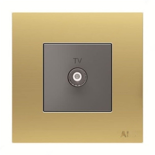 ABB TV Socket, Millenium, 1 Gang, Matt Gold - AM30144-MG