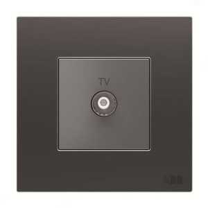 ABB TV Socket, Millenium, 1 Gang, Silk Black - AM30144-SB