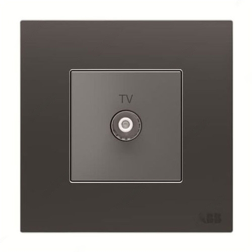 ABB TV Socket, Millenium, 1 Gang, Silk Black - AM30144-SB