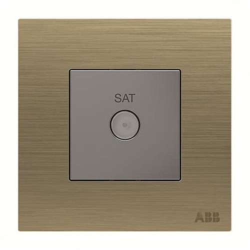 ABB Sat Socket, Millenium, F-Type, Antique Gold - AM30344-AG