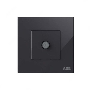 ABB SAT Socket, Millenium, 1 Gang, Black Glass - AM30344-BG