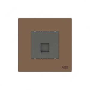 ABB SAT Socket, Millenium, 1 Gang, Mocha Brown - AM30344-MO