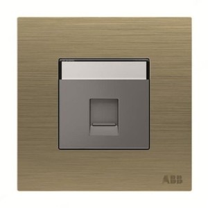 ABB BT Master Telephone Socket, Millenium, 1 Gang, RJ11/RJ12, Antique Gold - AM30544-AG