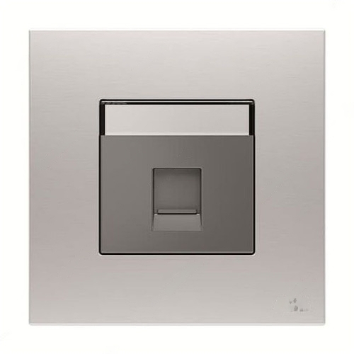 ABB BT Master Telephone Socket, Millenium, 1 Gang, RJ11/RJ12, Stainless Steel - AM30544-ST