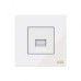 ABB BT Master Telephone Socket, Millenium, 1 Gang, RJ11/RJ12, White Glass - AM30544-WG