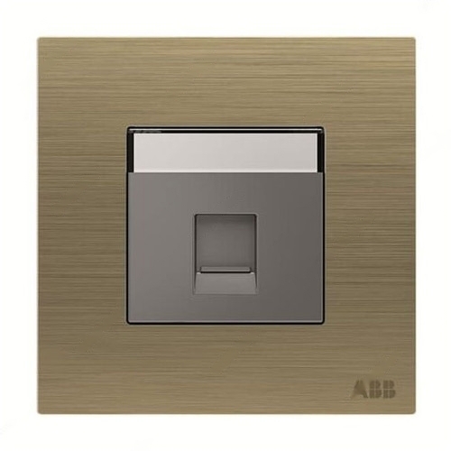 ABB BT Secondary Telephone Socket, Millenium, 1 Gang, RJ11/RJ12, Antique Gold - AM30644-AG