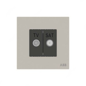 ABB TV and SAT Socket, Millenium, 1 Gang, Dune Sand - AM31344-DU