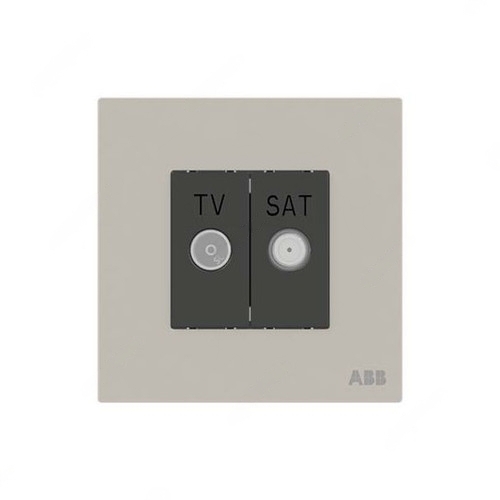 ABB TV and SAT Socket, Millenium, 1 Gang, Dune Sand - AM31344-DU