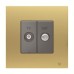 ABB TV and SAT Socket, Millenium, 1 Gang, Matt Gold - AM31344-MG