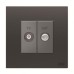 ABB TV and SAT Socket, Millenium, 1 Gang, Silk Black - AM31344-SB