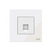 ABB Telephone Socket, Millenium, 4P, 1 Gang, RJ11, White Glass - AM32144-WG