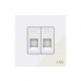 ABB Data Socket, Millenium, 2 Gang, RJ45, Cat 6, White Glass - AM32944-WG