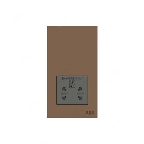 ABB Shaver Socket, Millenium, 20A, Mocha Brown - AM40188-MO