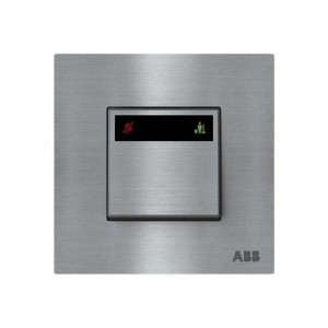 ABB DND/MUR Corridor Unit With LED and Bell, Millenium, 1P, 2 Gang, 10A, Stainless Steel - AM40344-ST