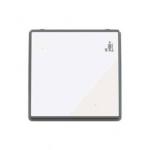 ABB DND/MUR Corridor Unit with LED & Bell, Millenium Series, 2 Gang, 10A, White Glass Finish - AM40344-WG