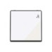 ABB DND/MUR Corridor Unit with LED & Bell, Millenium Series, 2 Gang, 10A, White Glass Finish - AM40344-WG