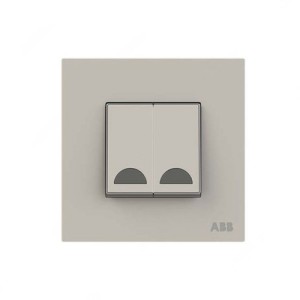 ABB DND/MUR Room Unit With LED, Millenium, 1P, 2 Gang, 10A, Dune Sand - AM40444-DU