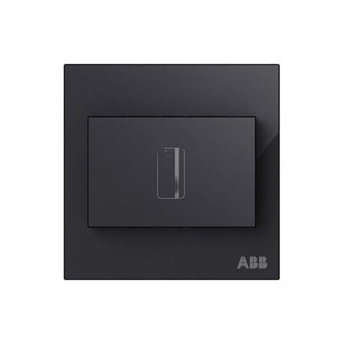 ABB Electronic Card Switch With Timer, Millenium, 16A, Black Glass - AM40544-BG