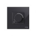 ABB Basic Rotary Dimmer With Frame, 1 Gang, 400W, Black Glass - AM41344-BG