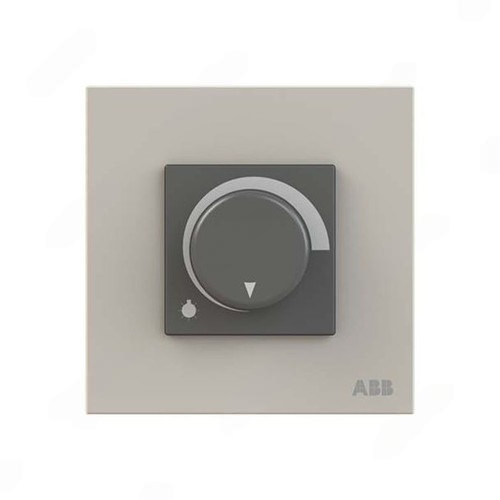 ABB Basic Rotary Dimmer With Frame, 1 Gang, 400W, Dune Sand - AM41344-DU