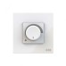 ABB Basic Rotary Dimmer With Frame, 1 Gang, 400W, White Glass - AM41344-WG