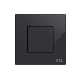 ABB Premium Blank Plate, Millenium, 1 Gang, Black Glass - AM50444-BG