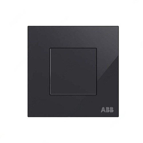 ABB Premium Blank Plate, Millenium, 1 Gang, Black Glass - AM50444-BG