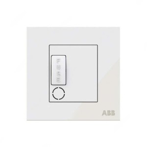 ABB Single Pole Spur Unit with Flex Outlet, Millenium, 13A, 6kA, White Glass - AM50653-WG