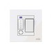 ABB Single Pole Switched Spur Unit with Flex Outlet and LED, Millenium, 13A, 6kA, White Glass - AM50753-WG